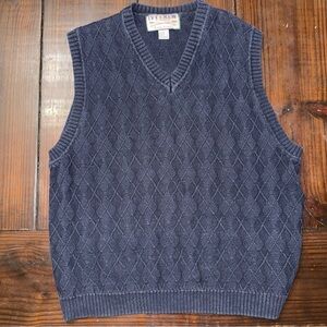 Vintage Ivy Crew Men’s Large Navy Argyle Sweater Vest